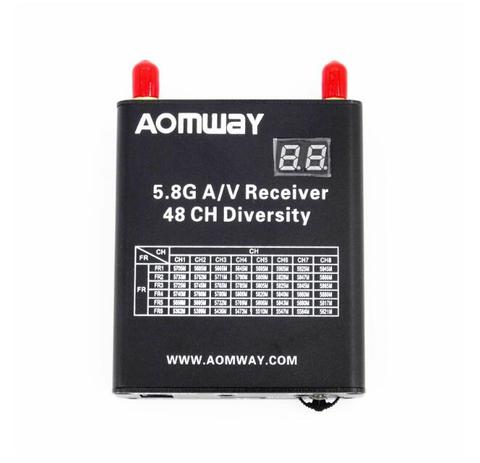 Aomway-receptor doble de Audio y vídeo para Dron cuadricóptero, grabador DVR con Cable para FPV, 2017G, 48CH, AV, 5,8 ► Foto 1/4