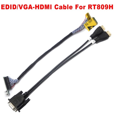 Cable EDID + VGA a HDMI, Cable compatible con RT809H, RT809F, VGA, para soldar problemas de impresión y cepillado en puerto HDMI ► Foto 1/6