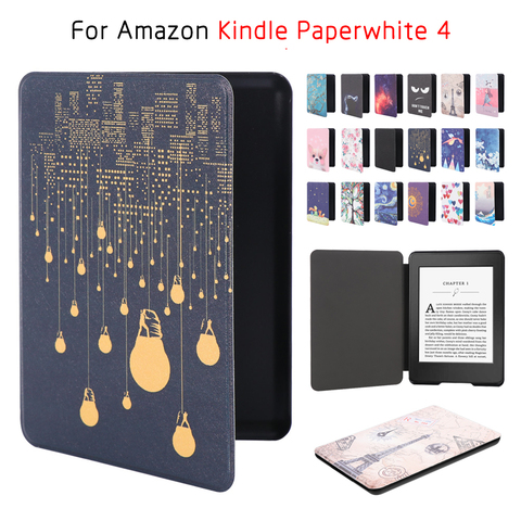 2022 nuevo Kindle Paperwhite cubierta Kindle cubierta 4 10th generación caso cubierta protectora Ultra Slim moda Smart Folio Funda de cuero PU de Amazon ► Foto 1/6
