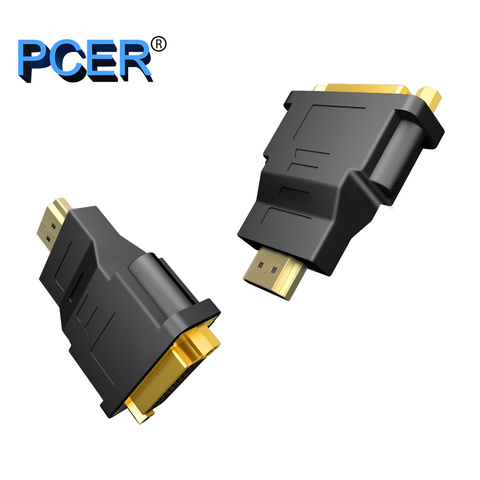 PCER convertidor hembra DVI a HDMI 1920*1080 p soporte para pantalla proyector tv adaptador DVI adaptador HDMI ► Foto 1/5