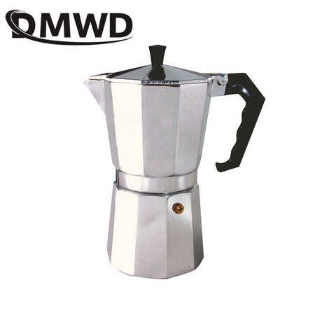 DMWD 1/2/3/6/9/12 tazas aluminio Stovetop italiana espresso filtro cafetera tetera herramienta cafetera jarra ► Foto 1/1