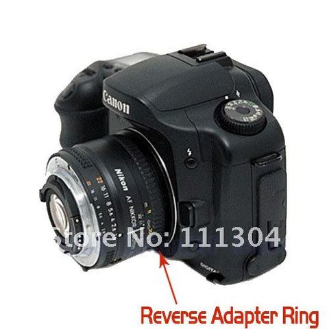 Adaptador de anillo de reversa Macro para CANON EOS montura EF, 58mm, para EOS ► Foto 1/3