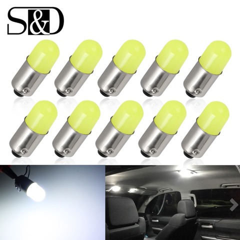 10 Uds BA9S LED T4W H6W T11 ronda de 363 3D COB Led bulbo coche matrícula Interior marcador de luz lectura puerta Auto lámpara DC 12V blanco ► Foto 1/6