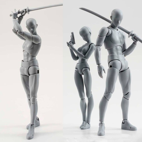 Cuadro artístico de 14cm figura de Anime SHF dibujo cuerpo móvil Masculino Femenino chan figura de acción conjunta modelo de juguete dibujar maniquí ► Foto 1/6
