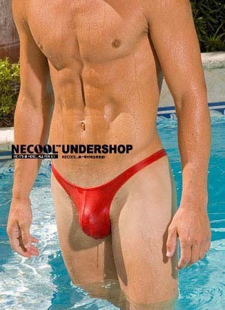 Ropa interior ajustada para hombre, bikini de cintura baja, color rojo, sedoso, triangular, envío gratis ► Foto 1/1