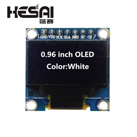 0,96 pulgadas OLED pantalla blanca Módulo de 128X64 OLED I2C CII SPI 7pin conductor Chip SSD1306 para arduino Diy Kit ► Foto 1/4