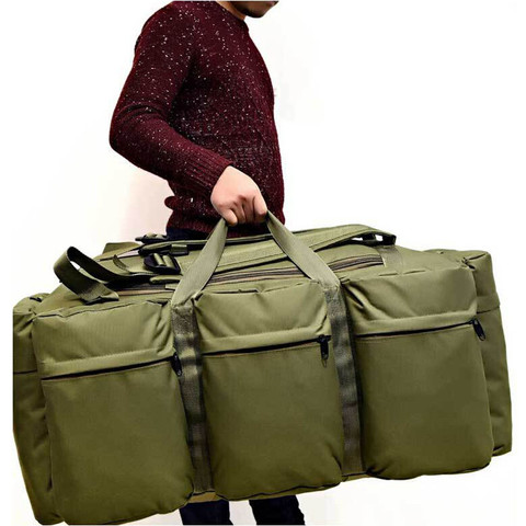 Mochila Táctica Militar de hombre de gran capacidad 90L, bolsa de hombro impermeable para equipaje de mano, bolsa de viaje Oxford para senderismo y acampada ► Foto 1/6