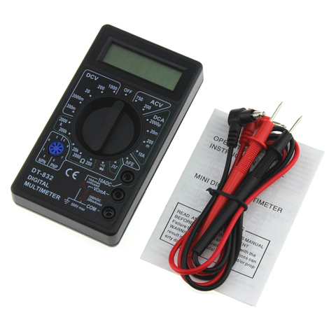 Mini multímetro Digital DT832 LCD voltímetro de CA amperímetro probador de Ohm voltaje de CA/CC medidor de potencia de amperios Digital ► Foto 1/5