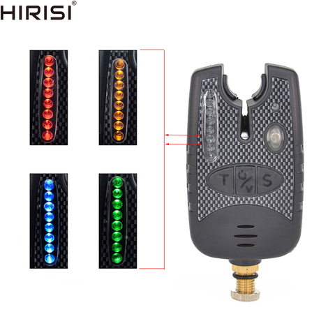 Hirisi-alarma electrónica para pesca, alarma de mordedura de Pesca de carpa, 8 LED ► Foto 1/6