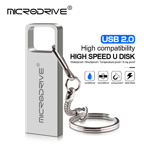 Llave Mini USB Flash Drive de plata dorado Negro Rosa pluma de metal de 64GB, 8GB, 16GB y 32GB de memoria de 128GB pendrive tarjeta de memoria flash ► Foto 1/6