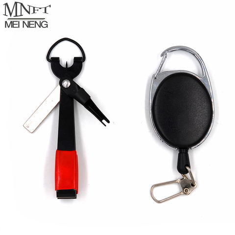 MNFT Pro rápido corbata pesca herramienta de nudo rápido de uñas del atador atar Cortador de línea pinza clíper w/ Zinger Retractor abordar Accesorios ► Foto 1/6