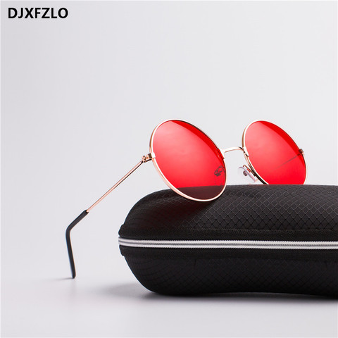 DJXFZLO 2022 explosión modelos moda ronda lentes marinas rojo gafas de sol moda unisex espejo Príncipe UV400 ► Foto 1/6