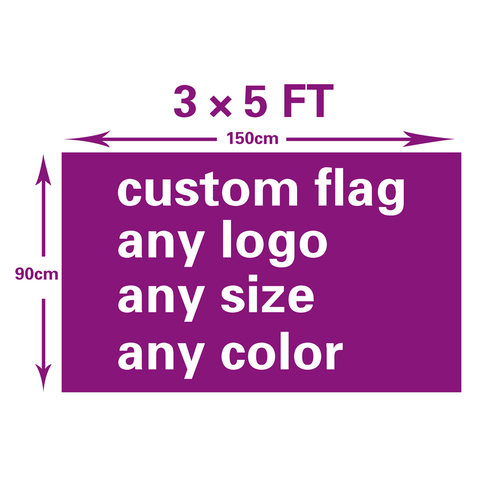 Bandera personalizada de alta calidad y banderines para publicidad, 150X90cm, 100D, poliéster, todos los logotipos, todos los colores ► Foto 1/3