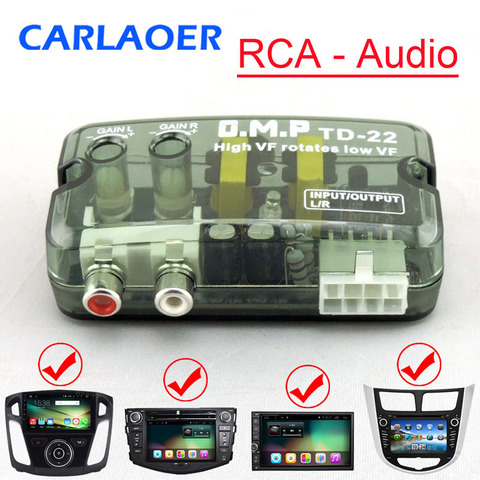 12V Universal RCA línea coche Subwoofer Stero Radio convertidores altavoces alto a bajo coche amplificador de Audio convertidor de impedancia ► Foto 1/6
