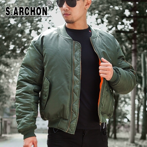 MA1-Chaqueta de aviador para hombre, aerotransportado militar, bombardero táctico, para invierno ► Foto 1/6