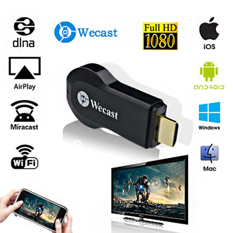 Wecast C2 + WiFi inalámbrico pantalla TV Dongle HDMI Streaming Media Player duplicación Airplay Miracast DLNA para Android/IOS/Windows ► Foto 1/6