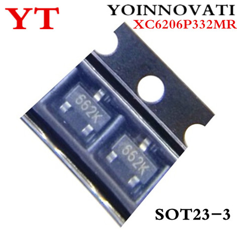 50 unids/lote XC6206P332MR (662K) 3,3 V/0.5A SOT-23 SMD ► Foto 1/1