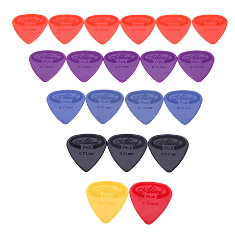 20 unids/set Alice AP-G guitarra proyectando Nylon púa de guitarra accesorios 0,71mm partes de guitarra Accesorios ► Foto 1/6