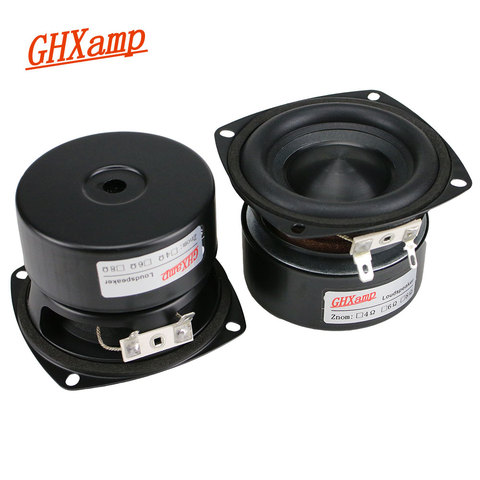 Altavoz Subwoofer GHXAMP de 3 pulgadas altavoz 4ohm 25 W altavoz de graves cuadrado Hifi negro alúmina tapa de cerámica borde de goma 2 piezas ► Foto 1/6