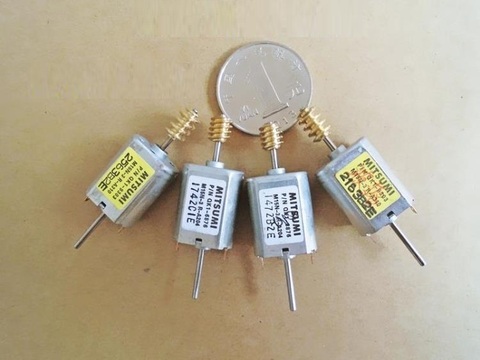 3 piezas Mitsumi QK1 Serie 12-24 V Micro Motor de CC con cobre gusano y doble eje utilizado para juguete de DIY ► Foto 1/6
