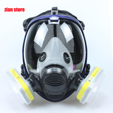 Máscara química 6800 7 en 1 6001 máscara de Gas máscara de polvo ácido respirador pintura pesticida Spray silicona filtro laboratorio cartucho soldadura ► Foto 1/6