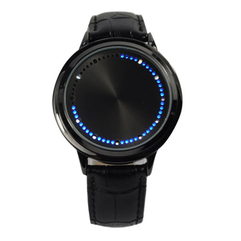 Reloj de pulsera Binario LED con pantalla táctil, Digital, electrónico, luz azul, Unisex ► Foto 1/5