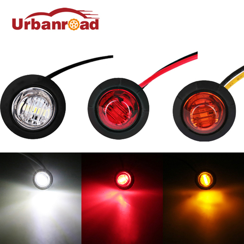 Indicador lateral de señal de giro para camión y remolque, luces Led rojas y ámbar, indicador lateral trasero, luces externas para coche y autobús, 12v, 1 unidad ► Foto 1/6