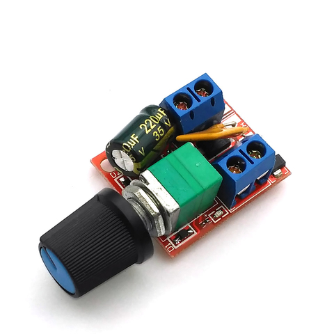 3 V-35 V Control de velocidad interruptor LED Dimmer Mini DC 5A Motor controlador de velocidad PWM ► Foto 1/1