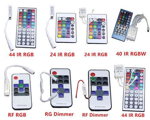 Atenuador RF IR con mando a distancia RGB RGBW 11/12/24/44/40 llave para tira led 5050 5630 2835 3528 ► Foto 1/1