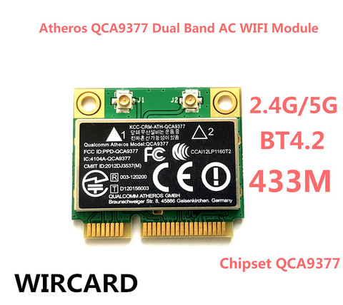 Adaptador mini WIRCARD Atheros QCA9377, banda Dual, CA, módulo WIFI, PCI-E 2,4G/5G ► Foto 1/5