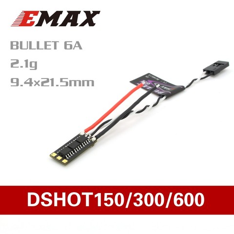 Oficial EMAX D-SHOT Bullet Series 6A 2S BLHELI_S ESC 2,1g soporte Onshot42 Multishot ► Foto 1/5