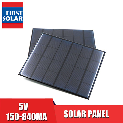 Banco de Panel de alimentación Solar 5VDC 150 160 200 250 500 840 mA Panel Solar 5V Mini batería Solar cargador de teléfono móvil portátil ► Foto 1/1