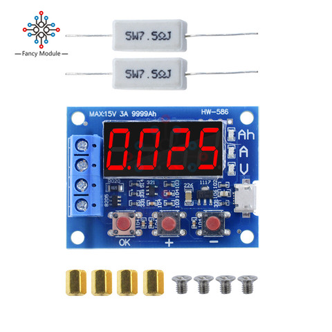 HW-586 1,2 V 12 V Li-Ion 18650 capacidad de la batería de litio de + Resistencia la batería de plomo-ácido medidor de capacidad de descarga de ► Foto 1/6