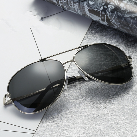 Nuevo piloto polarizado de los hombres gafas de sol de moda gafas damas UV400 oval gafas de sol con montura de metal marca deportes gafas de sol de conducir ► Foto 1/6