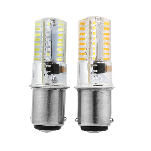 Gran calidad, 1 unidad, blanco cálido, 110/120V, bombillas LED tipo mazorca BA15D, 2,6 W, 3014 luces 64SMD para máquina de coser, ahorro de energía ► Foto 1/6