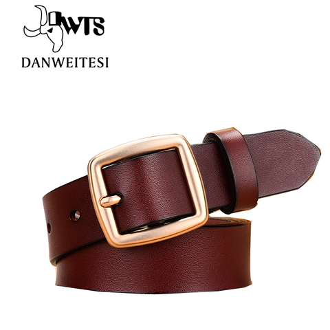 DWTS] cinturón de mujer de cuero genuino cinturones para de diseñador de la marca de lujo de las mujeres ceinture femme lujos mujer feminino - Historial de precios y revisión