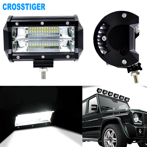 2022 nuevo 5 pulgadas 72 W Barra de luz Led para coche Barra de luz de trabajo de motocicleta SUV Jeep Truck ► Foto 1/6