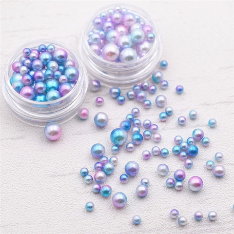 Abalorios de perlas de plástico de una caja, cuentas de bolas pequeñas mezcladas de 2,5-5,5mm para Globo de Cristal, molde de silicona de resina, abalorios de relleno de molde de silicona ► Foto 1/6