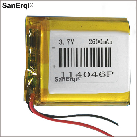 SanErqi 3,7 V 114046 114046p 2600mAh batería de la batería ► Foto 1/1