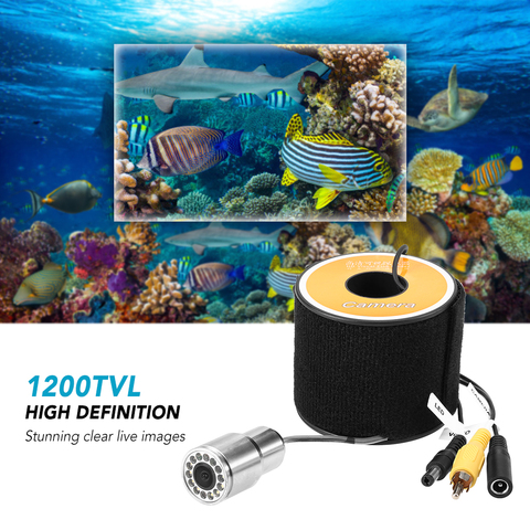 1200TVL cámara de pesca submarina 12 LED de visión nocturna resistente al agua los peces forma bote de pesca en el hielo. Accesorios de la Cámara de 15 30 50m Cable ► Foto 1/6