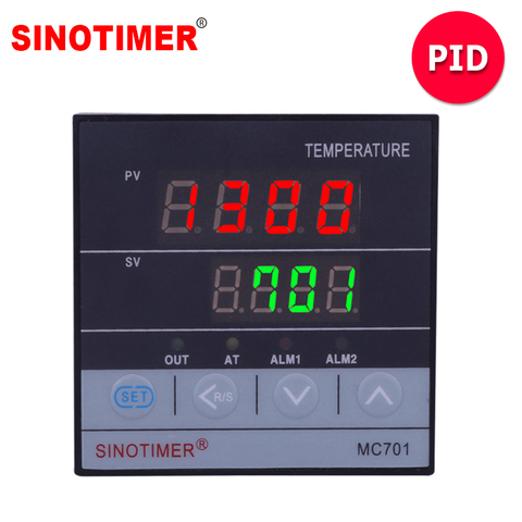 Controlador de temperatura Universal, entrada PT100 K, termopar, Relé Digital PID SSR, salida de calor con alarma, carcasa corta Fahrenheit ► Foto 1/6