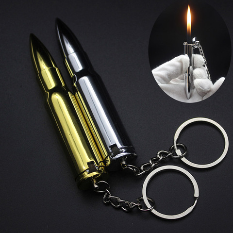 Encendedor de Metal Bullet, encendedor de llama de Gas butano a prueba de viento, novedad, dispositivo militar, regalo, antihumo ► Foto 1/6
