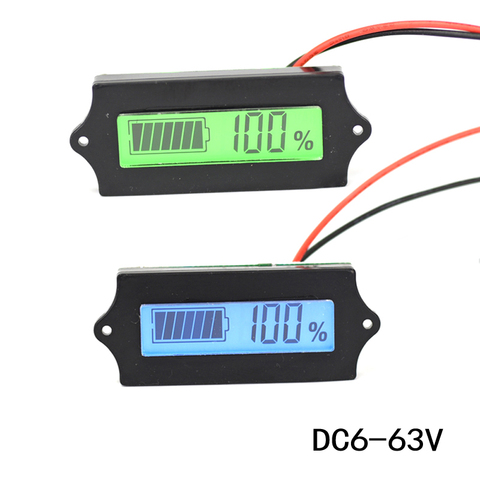 LCD batería de fosfato de hierro de litio LiFePO4 de plomo ácido capacidad de la batería de litio indicador Digital del voltímetro del probador 12 V dropship ► Foto 1/6