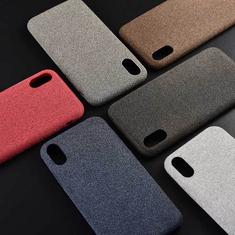 Boucho-funda de teléfono con textura de tela para iPhone, protector de teléfono con textura de tela para iPhone 11, 12 pro, max, SE, 6, 6S, 7, 8 Plus, 12Mini, 12, XS, Max, XR, XS, X ► Foto 1/6