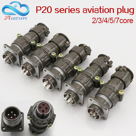 Conector de aviación redondo serie P20, 2,3, 4,5, 7 núcleos de diámetro, 20MM, enchufe de aviación ► Foto 1/5