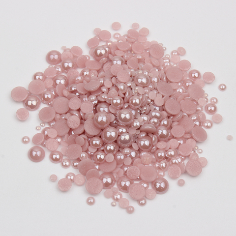 Nueva oferta de tamaño de mezcla de diamantes de imitación-púrpura medias perlas redondas 1000 unids/lote para uñas artísticas bricolaje prenda envío gratuito ► Foto 1/6