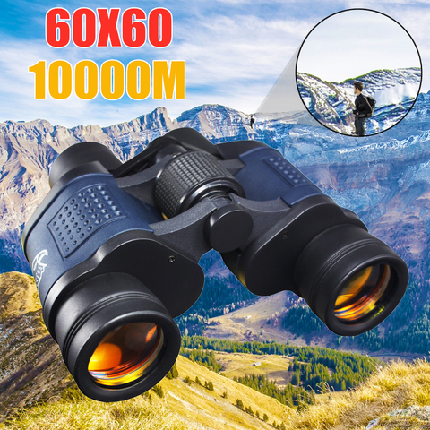 Binoculares de visión nocturna para caza al aire libre binoculares de alta potencia Hd de 10000M para caza al aire libre, con Zoom fijo, 60x60 ► Foto 1/6