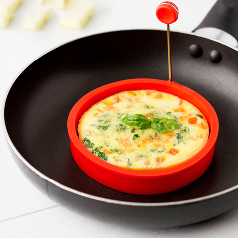 Anillo de silicona con forma de corazón redonda para huevos, tortilla, molde de silicona antiadherente para desayuno, utensilios de cocina ► Foto 1/1