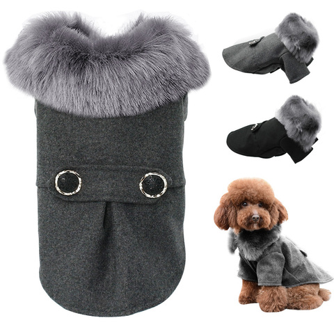 Ropa para perros pequeños perros medianos ropa de perro Pug Chihuahua ropa de invierno rupas mascota cachorro perro abrigo chaqueta con piel S-2XL ► Foto 1/6