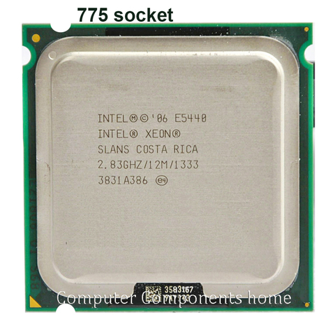 Procesador de cuatro núcleos Intel Xeon E5440, cerca de la CPU LGA775, funciona en la placa base LGA 775 ► Foto 1/3